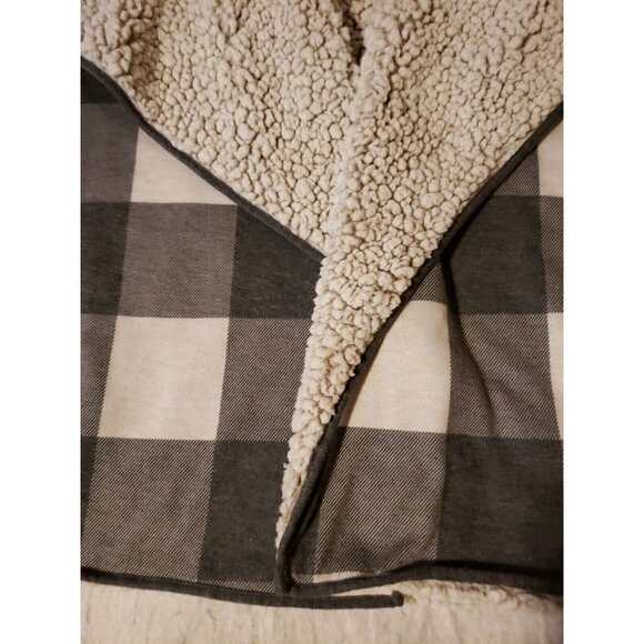 Thread & Supply Womens Buffalo Check Sherpa Lined Open Cardigan Jacket Size M - Picture 7 of 12